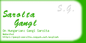 sarolta gangl business card